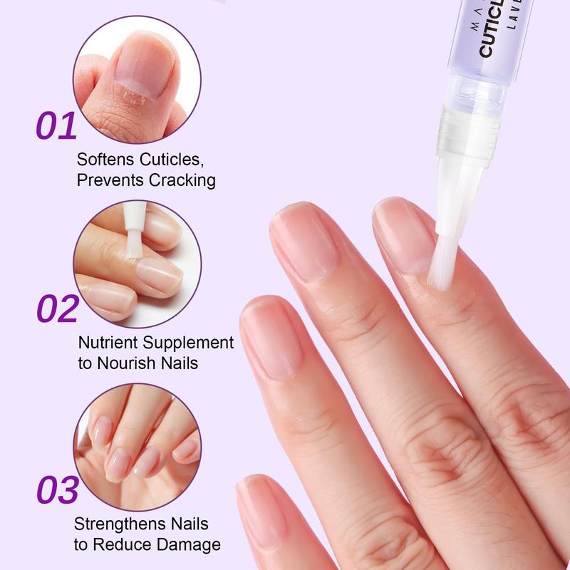 [FREE MOISTURE] Makartt Cuticle Organic Nail Growth Oil Pen Nail Care for Moisturizing, Strengthening, and Brightening ,Cuticle Oil Nail Repair Oil Cuticle Softener Nail Moisturizer Nail Care Kit for Acrylic Art Accessory with Vitamin E Daily Fragrance