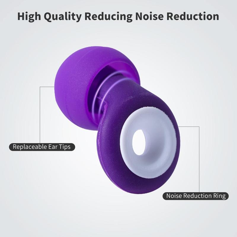 Silicone Earplugs, 3 Sets Soft Earplugs, Ear Tips for Sleep, Swim, Swimming, Work, Noise Reduction Tools for Women & Men