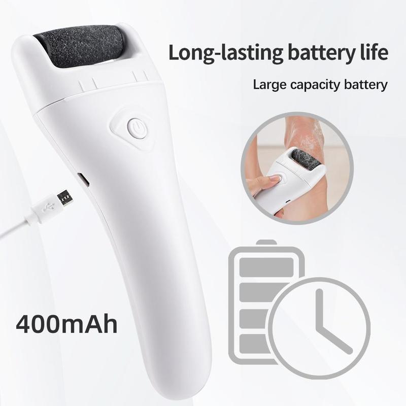 Electric Foot File, Portable Rechargeable Foot Dead Skin Remover, Callus Remover, Pedicure Tool for Home & Salon Use