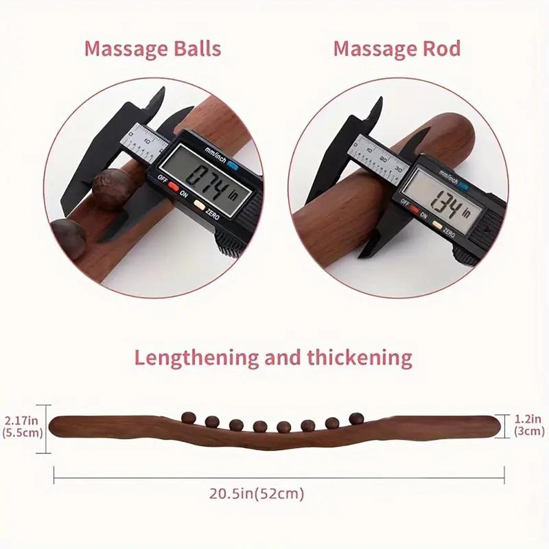 Wooden Body Massage Tool, Manual Massager for Neck Back Foot Calf Leg Relax, Portable Whole Body Muscle Massage Stick for Home & Travel