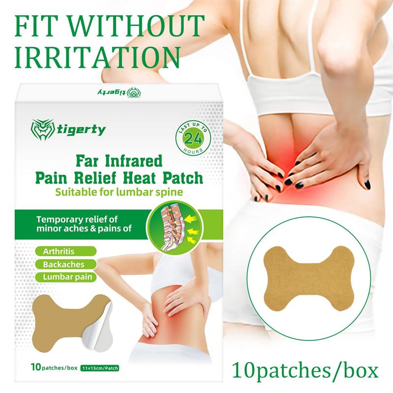 Far Infrared Heat Patches, 10pcs box Joint Patches, Hot Compress Patches, Body Care Product Suitable for Knee, Back, Neck, Shoulder