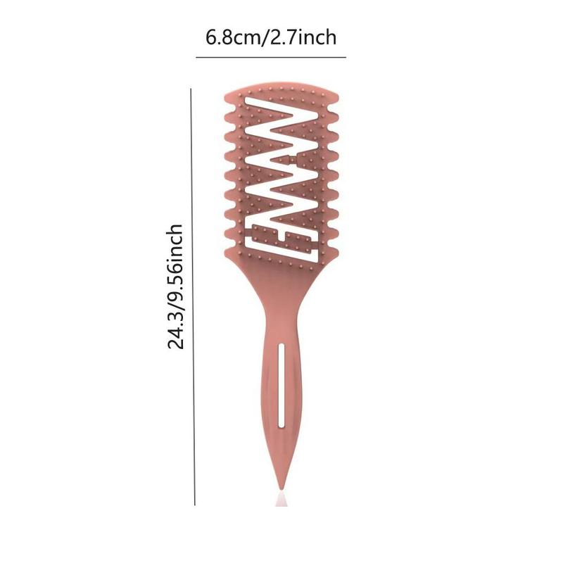 Hair Styling Comb, 1 Count Hollow Out Hair Brush, Ergonomic Handle Hair Comb, Scalp Massage Comb, Multifunctional Hair Styling Tool for Women & Girls