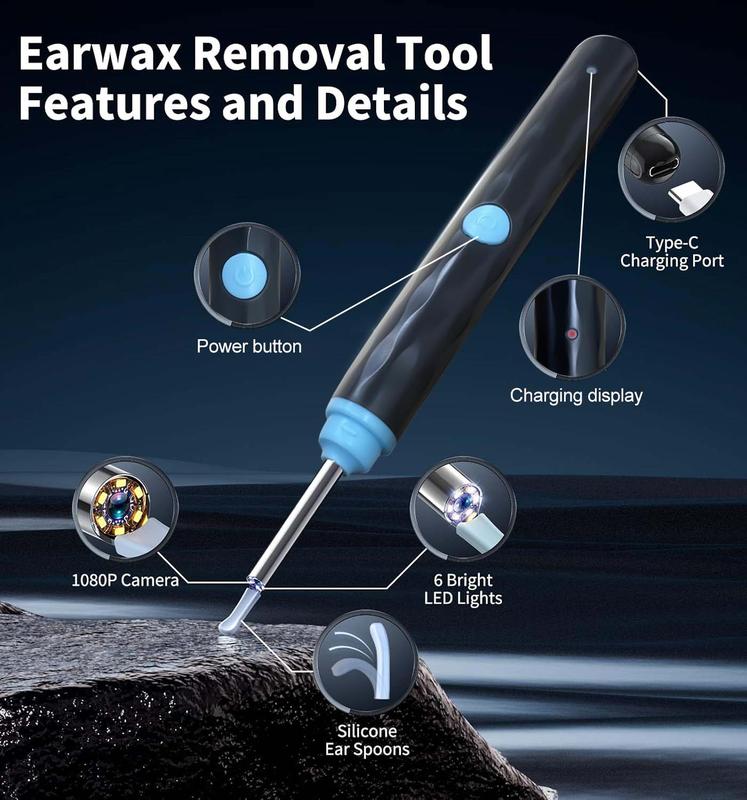 Ear Wax Removal, Ear Cleaner Cleaning with Camera and Light, Ear Wax Removal Kit