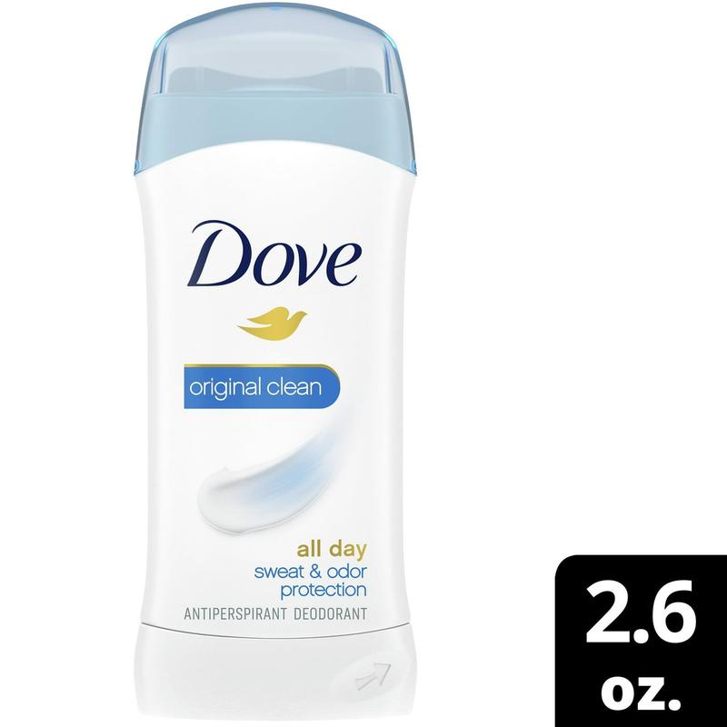 Dove Invisible Solid, Advanced Care, Sweat and Odor Protection, Anti-Perspirant Deodorant, Original Clean, 2.6 Oz (Pack Of 2)