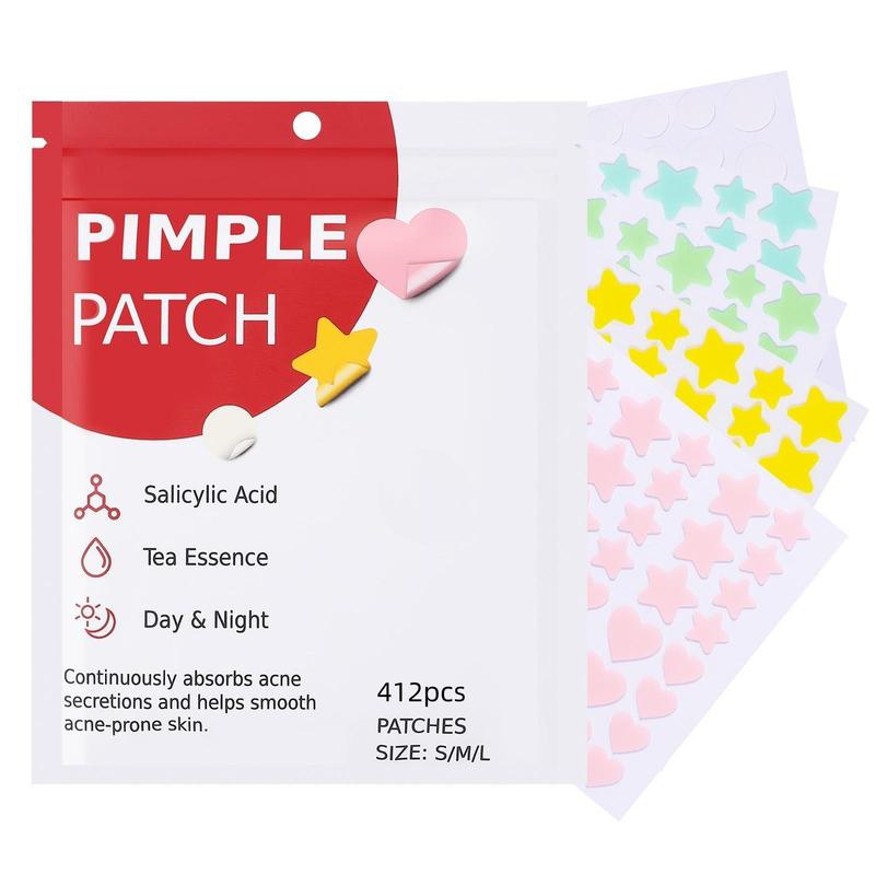 Star Heart Pattern Pimple Patch, Facial Acne Patches, Hydrocolloid Acne Patches, Pimple Patches, Pimple Popping Tool Kit, Facial Skincare Products