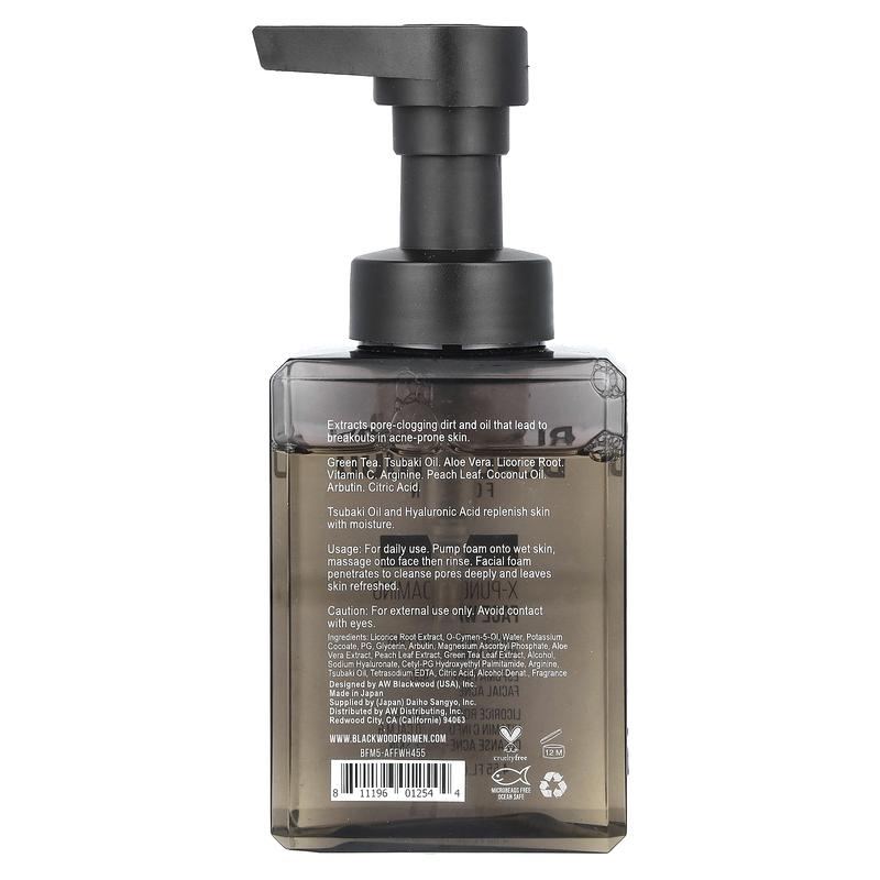 Blackwood For Men X-Plunge Foaming Face Wash, 4.55 fl oz (134.62 ml)