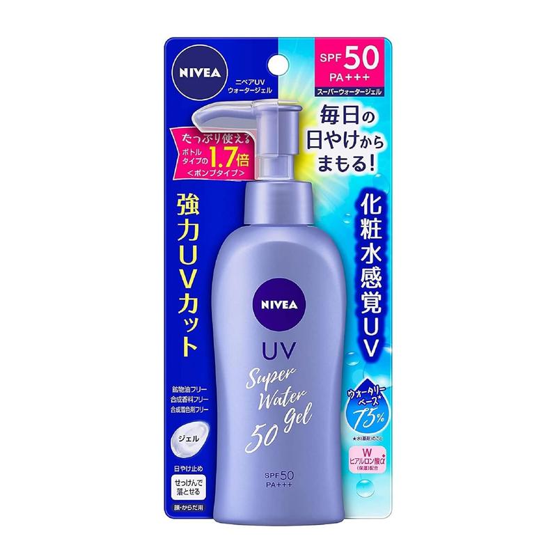 NIVEA SUN Protect Super Water Gel SPF 50 PA+++ 140g - Sunscreen for High Protection Facial Hyaluronic