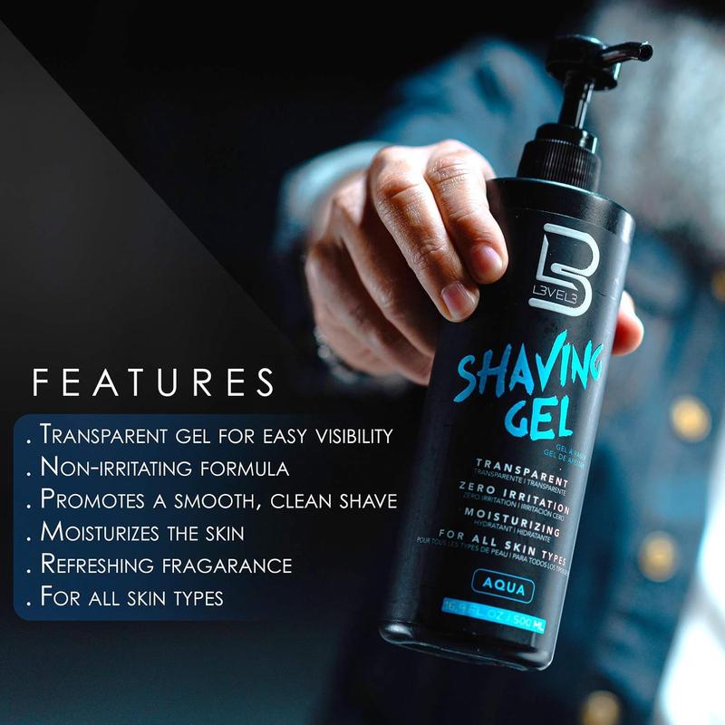 Level 3 Shaving Gel - Straight Razor Shave Gel - Non-Irritating - Refreshing Smell L3 - No Hot Towel Necessary - Level Three Razor Gel