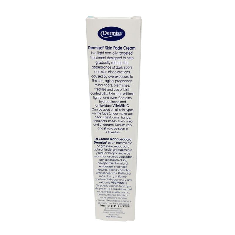 Dermisa Skin Fade Cream 1.78 Oz  Pack of 3 +  1 Free Dermisa Hand Cream 3 Oz.