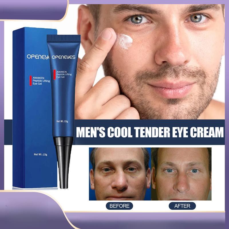 Men's Cool Under Eye Cream – Anti-Aging Gel for Dark Circles, Puffiness & Fine Lines | Caffeine & Kojic Acid Infused for Hydration, Brightening wrinkle  eye