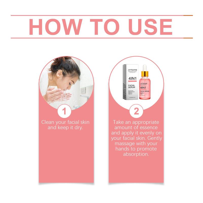 Niacinamide Facial Serum, Moisturizing Facial Serum, Hydrating Facial Essence, Facial Skin Care Product for Women & Men All Skin Types