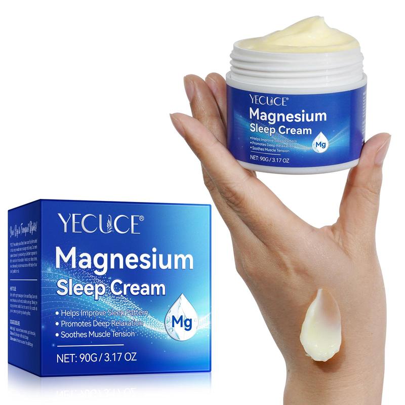 Magnesium Sleep Cream, Deep Relaxation Sleep Cream, Moisturizing Body Cream for Legs, Arms, Body, Body Care Product for Women & Men