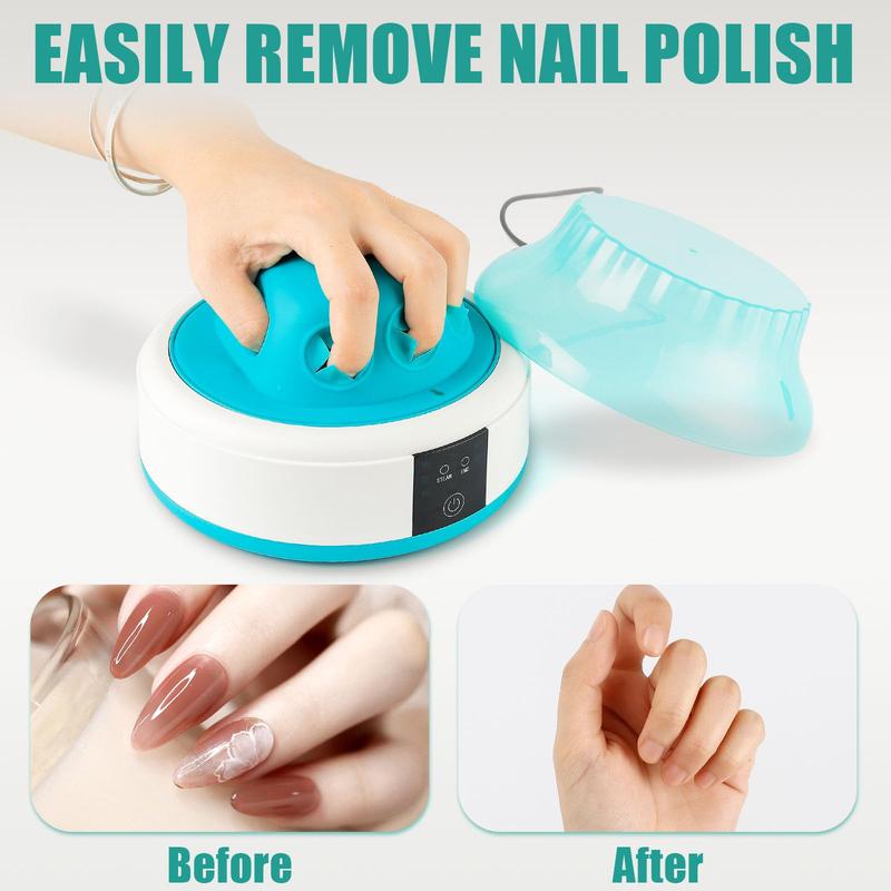 Electric Nail Polish Remover, 1 Box Nail Art Remover Machine, Heating Cleaner for Nail Gel, Professional Manicure & Pedicure Tool for Home & Salon Use