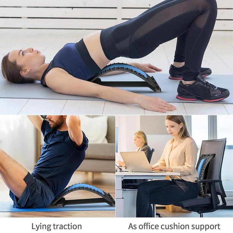 Back Stretcher, Back Stretching Board, Lumbar Back Cracker Board, Back Massager, Yoga & Pilates Supplies for Home Gym