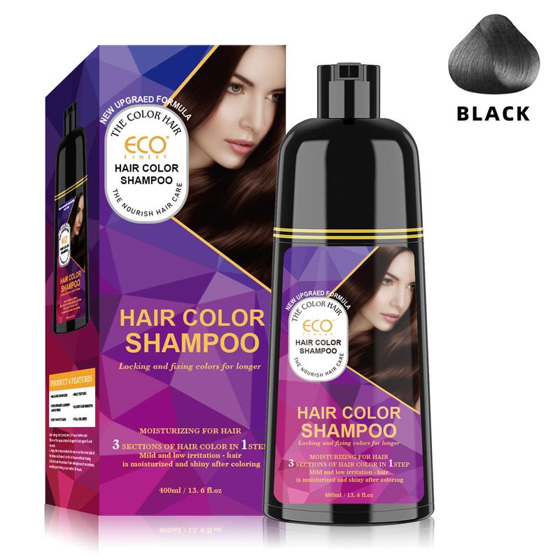 Eco  Permanent Black Hair Dye, Colorsilk with 100% Gray Coverage, Ammonia-Free, Keratin and Amino Acids, Black Shades Haircare