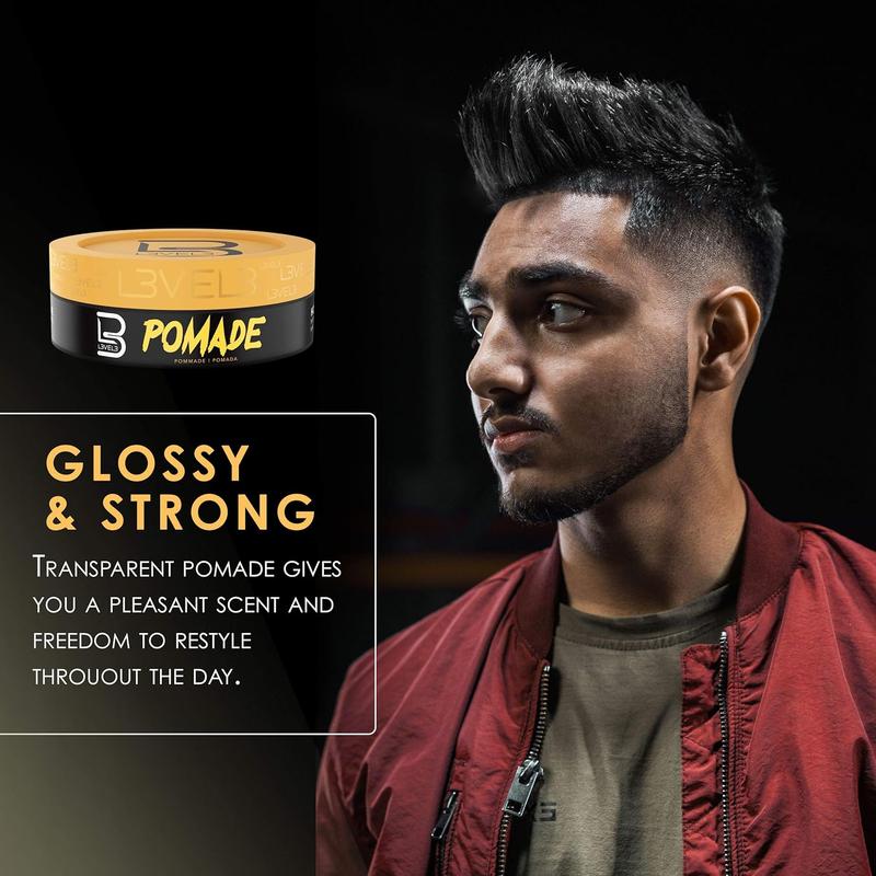 L3 Level 3 Pomade - Improves Hair Strength and Volume Long-Lasting Hold Infused with Keratin