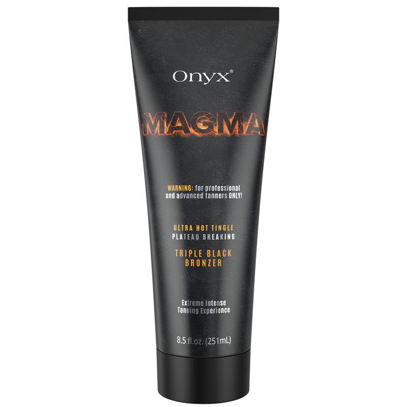 Onyx Magma Tingle Tanning Lotion for Advanced Tanners - Triple Dark Tingling Tanning Lotion Bronzer for Tanning Beds for Insanely Black Tan Results - Tanning Bed Lotion with Thermal Active Formula