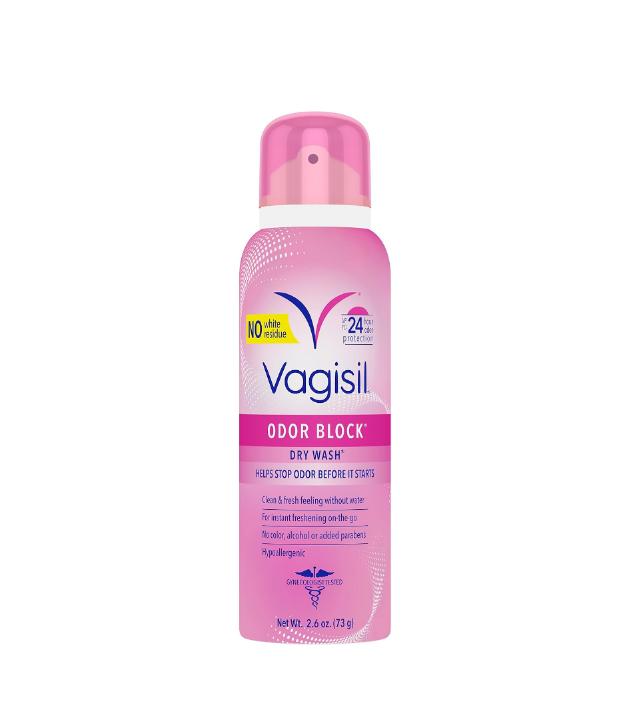 Vagisil Odor Block Dry Wash Spray for Feminine Hygiene, Gynecologist Tested, Hypoallergenic, 2.6 Ounces (Pack of 1)