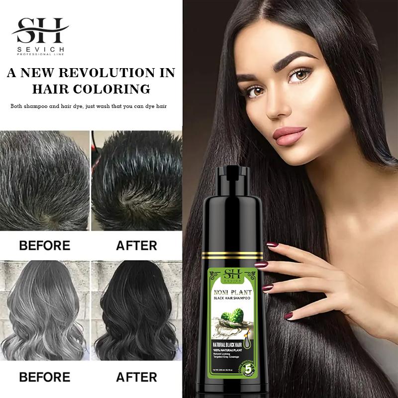 Unisex Black Herbal Hair Dye Shampoo 3 in 1 for 99.99% Gray Hair Coverage,Quick hair dye Hair Color Shampoo for Women&Men,Fruity Hair dye Shampoo,Long Lasting Shampoo Black Hair Dye in Semi-Permanent Haircare Mild Ammonia-Free Plant Hair Dye Haircare Gift