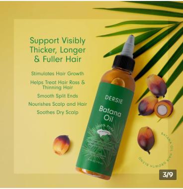 Batana Oil for Hair Growth: Dr Sebi Organic RawBatana Oil from Honduras - 100% Pure & Natural- For Thicker & Stronger Hair - 4 FL 0Z (1 Pack)