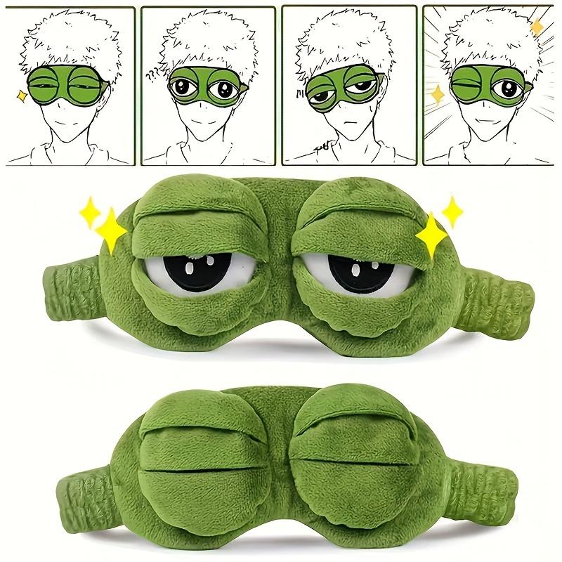 1pc Cute Frog Eye Mask, Cartoon Pattern, Ultra-Soft Cotton, Ergonomic & Portable, with No Electricity or Batteries Needed, for Relaxing Naps, Sleeping, and Travel