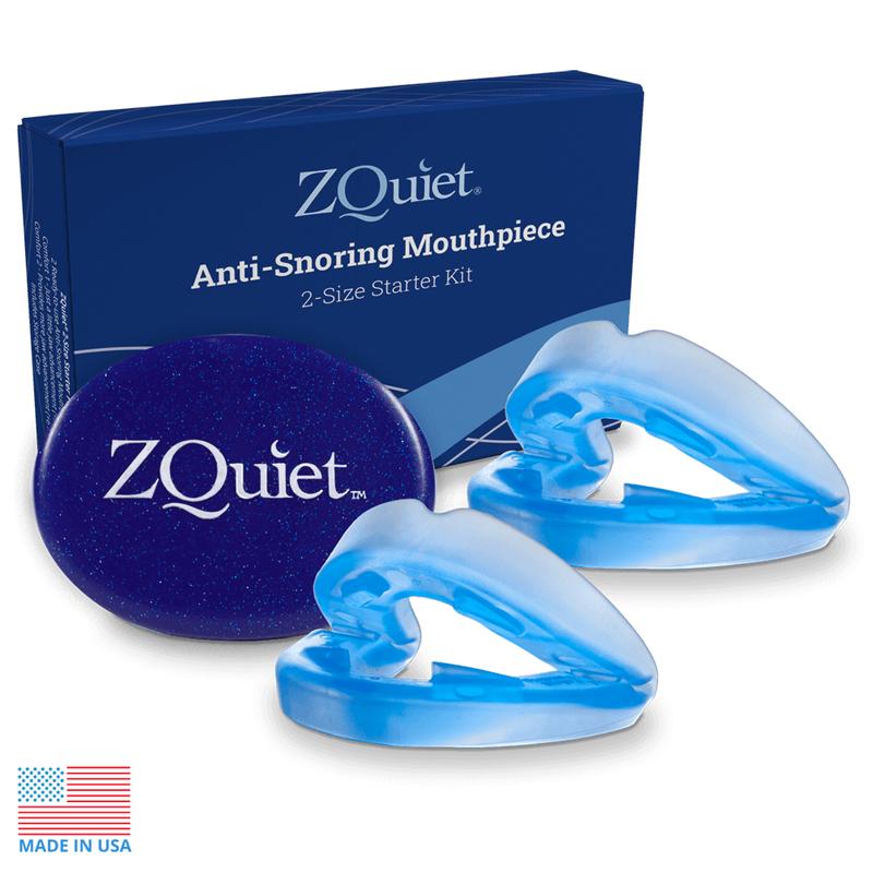 ZQuiet Anti-Snoring Mouthpiece 2-Size Starter Pack Storage