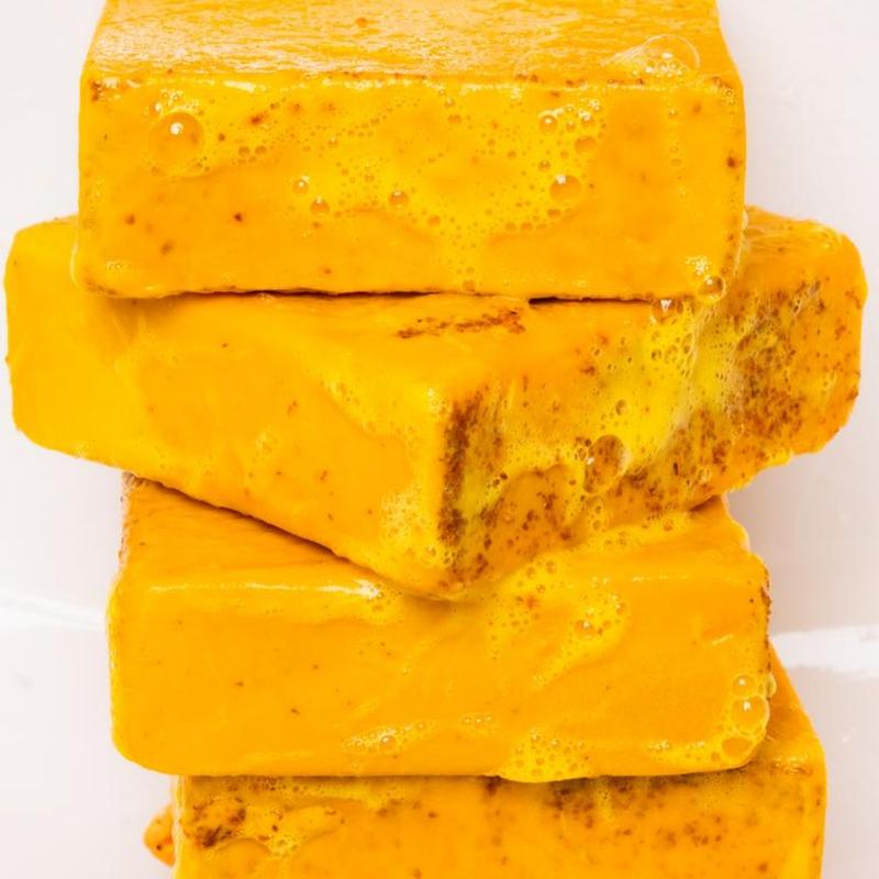 Lemon Turmeric & Kojic Acid Brighetning Soap, Turmeric Soap Set with Soap Saver Bags