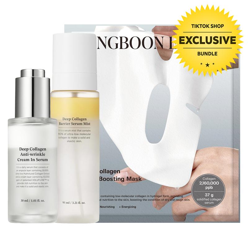 Sungboon Editor - 3-Step Collagen Boosting Intensive Care Solution | MIST, SERUM & 4-PACK OVERNIGHT COLLAGEN MASK