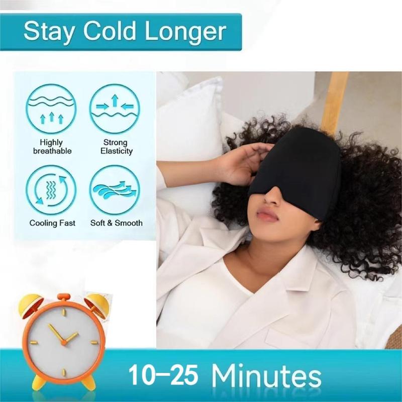 Cold & Hot Compress Gel Mask, 1 Count Ice & Heat Compress Head Eye Mask, Elastic Sleep Mask, Sleeping Mask for Women & Men, Eye Care Mask for Home & Travel