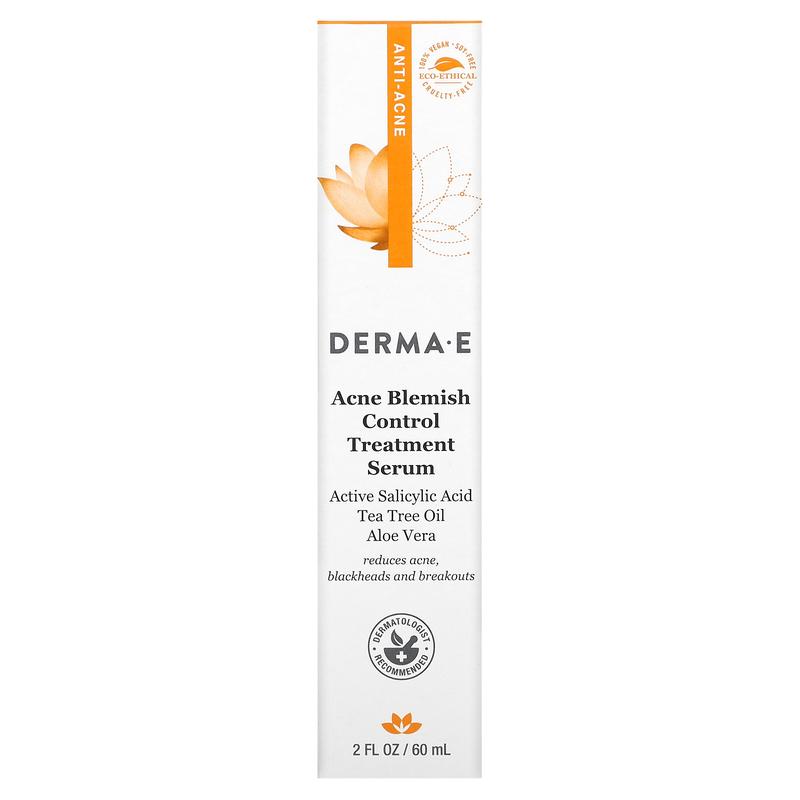 DERMA E Acne Blemish Control Treatment Serum, 2 fl oz (60 ml)