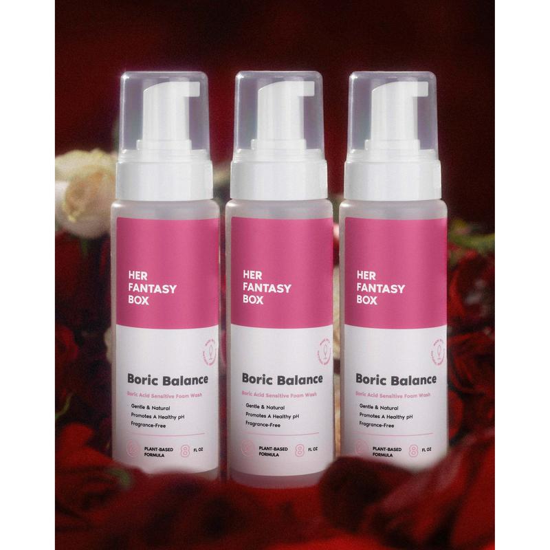 Her Fantasy Box Sensitive pH Foam Wash Boric Balance - 3 Pack Plant-Based Wash