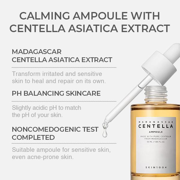 [SKIN1004] MADAGASCAR CENTELLA LIGHT CLEANSING OIL 200ML & MADAGASCAR CENTELLA AMPOULE 55ML