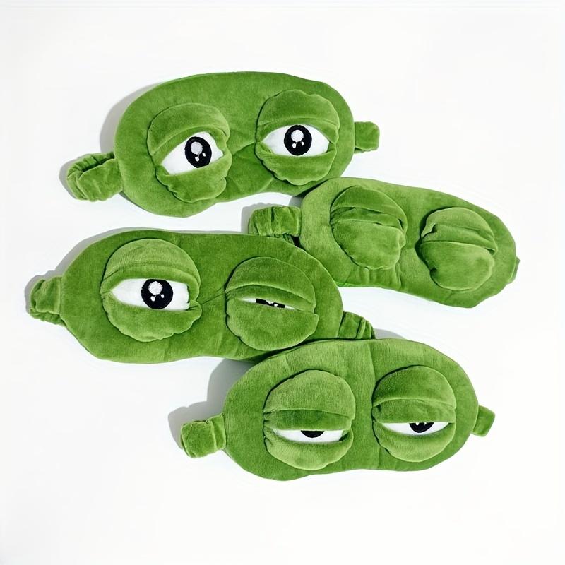 1pc Cute Frog Eye Mask, Cartoon Pattern, Ultra-Soft Cotton, Ergonomic & Portable, with No Electricity or Batteries Needed, for Relaxing Naps, Sleeping, and Travel