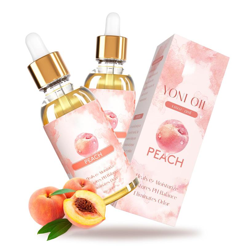 2 PCS Yoni Oil for Women - Peach Fresh Feminine Oil - V Oil Essential Oils, pH Balance and Wetness, Reduces Odor 1 fl. oz pc