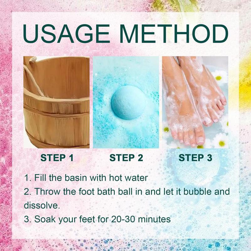 Ginger Foot Soak Bath Bombs, 6 Counts box Natural Foot Soak Tablets, Foot Spa Bombs, Foot Care Products for Women & Men