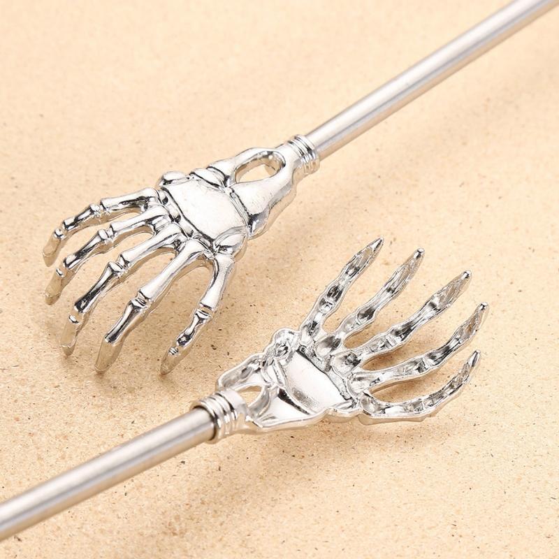 Retractable Stainless Steel Ghost Hand Design Massager, Back Massage Tool, Manual Massage Tool For Home & Spa, Christmas Gift