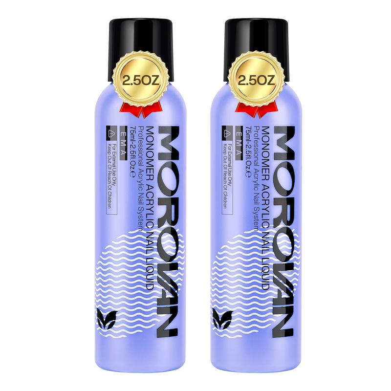 MOROVAN 2.5oz 75ml Monomer Acrylic Nail Liquid - Non-Yellow Nail Monomer Liquid for Acrylic Powder Medium Drying Time