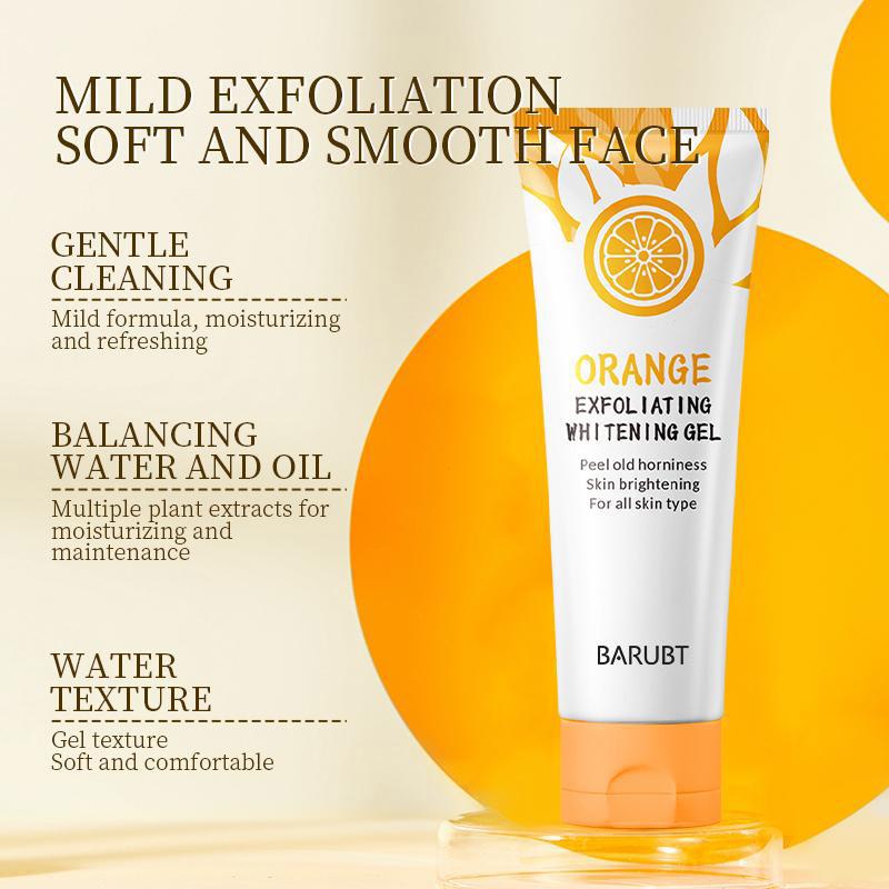 Exfoliating Gel,Orange Facial Cleanser,Gentle Exfoliant Orange,Orange Exfoliating Gel,Facial Cleansing Gel-50g ,exfoliating all skin types,exfoliating gel Skincare Daily