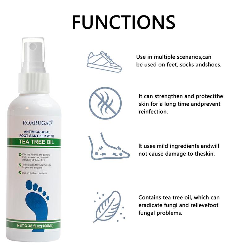 [90% People Choice] Antimicrobial Foot Cleanser Liquid Soap with Tea Tree Oil, Soothes itch and Skin irritations, 100ml Bottle,