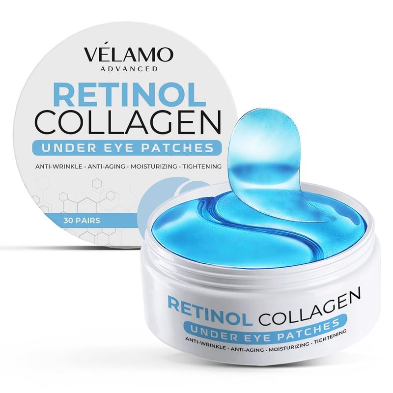 Eye Patches For Puffy Eyes: 60 Pcs Retinol & Collagen Masks Reduce Puffiness, Dark Circles, Wrinkles, And Eye Bags For Soothing Under-Eye Treatment