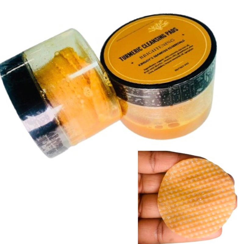 Turmeric Exfoliating & Kojic Acid Cleansing Pads for Skin Brightening and Acne Prevention - Pack of 35 - Facial