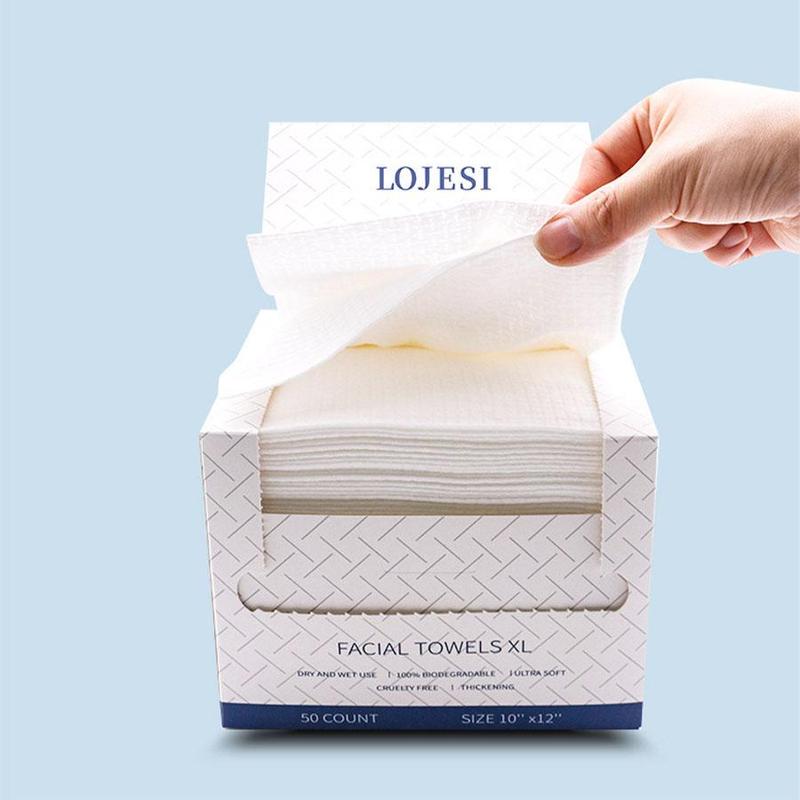 Disposable Face Towel, 50pcs box Portable Soft Facial Cleansing Towel, Facial Skin Care Towel for Home & Travel