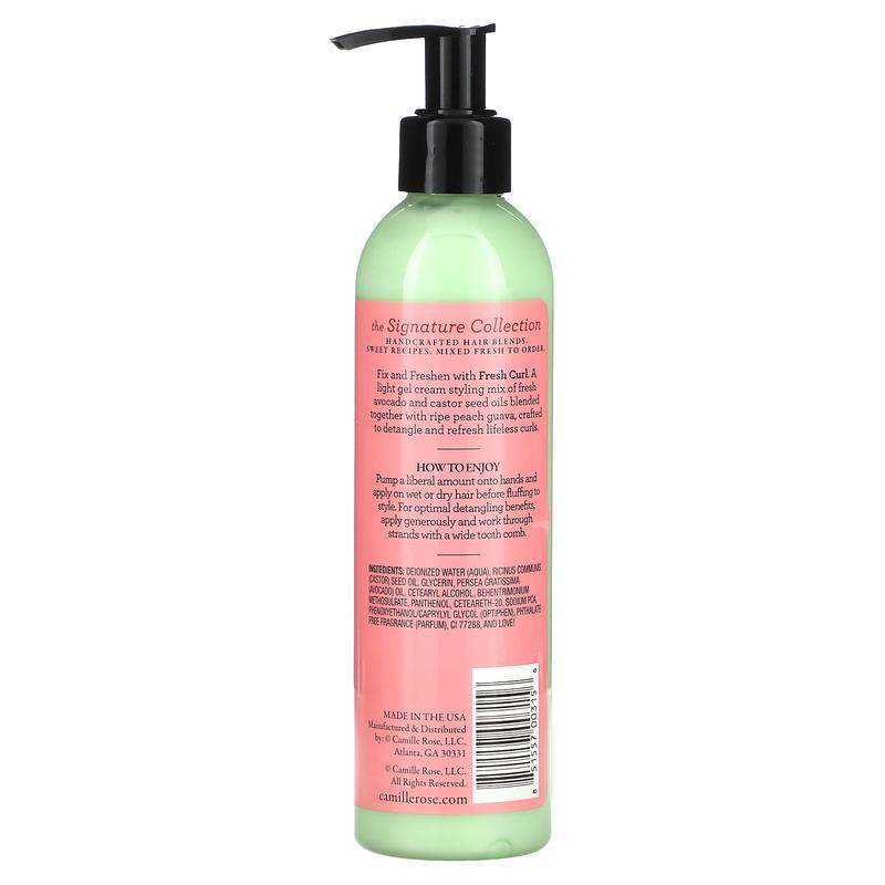 Camille Rose Fresh Curl Revitalizing Hair Smoother, Avocado & Castor Oil, 8 oz (240 ml)