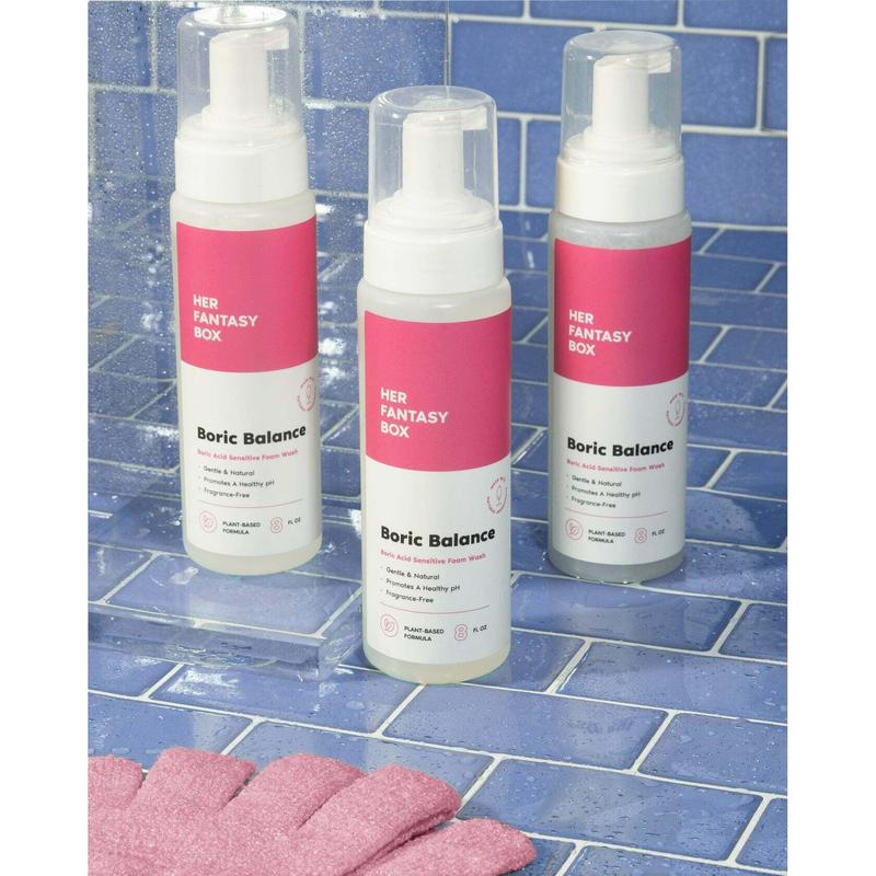 Her Fantasy Box Sensitive pH Foam Wash Boric Balance - 3 Pack Plant-Based Wash