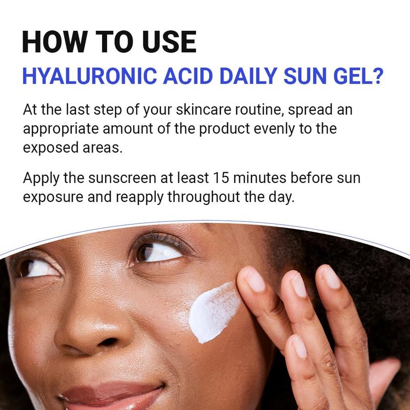 ISNTREE Hyaluronic Acid Daily Sun Gel 50ml, 1.69 fl oz | SPF 30 PA+++ | Moisturizing Sunscreen | No White Cast | Lightweight | Mild Formula | Korean Skincare Facial Gentle