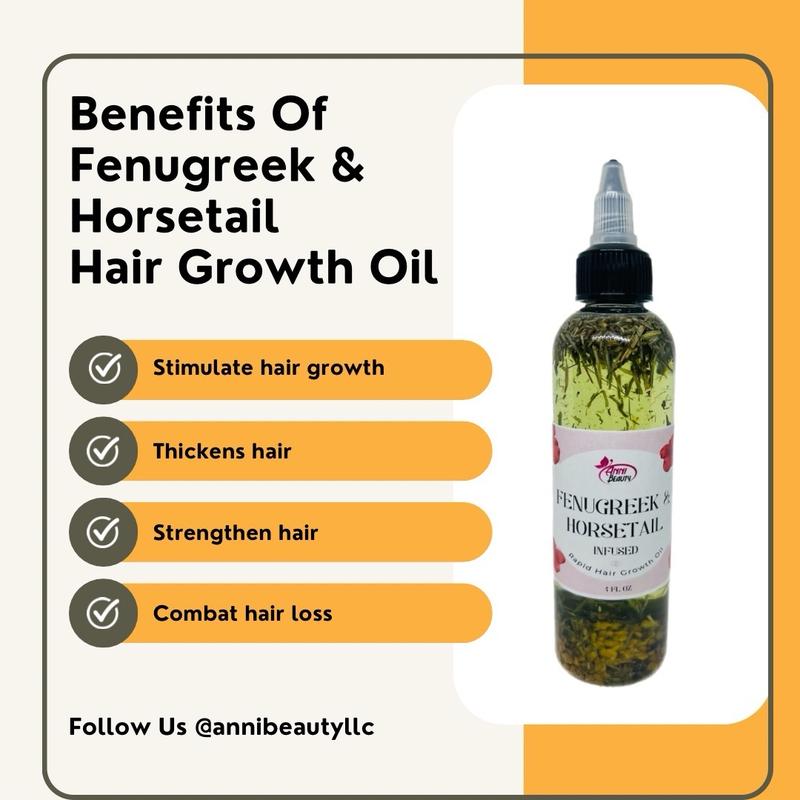 Extra Strength Fenugreek & Horsetail, Rosemary Infused Hair Growth Oil Moroccan