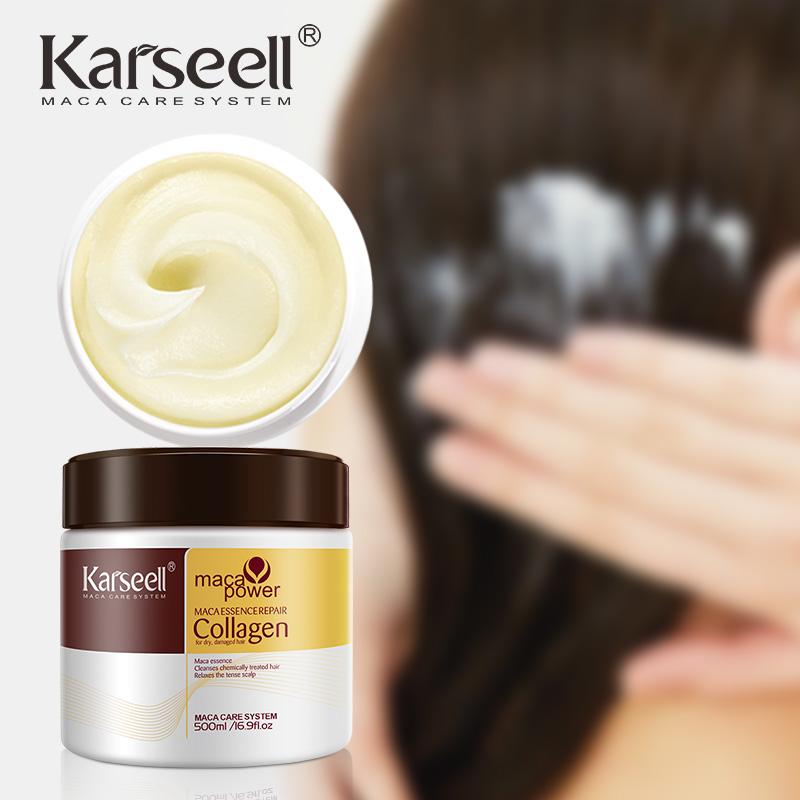 Karseell Collagen Deep Nourishing Repair Hair Argan Oil Frizz-Smoothing Hair Mask Serum All Hair Types 16.90 oz 500 ml Conditioner Haircare