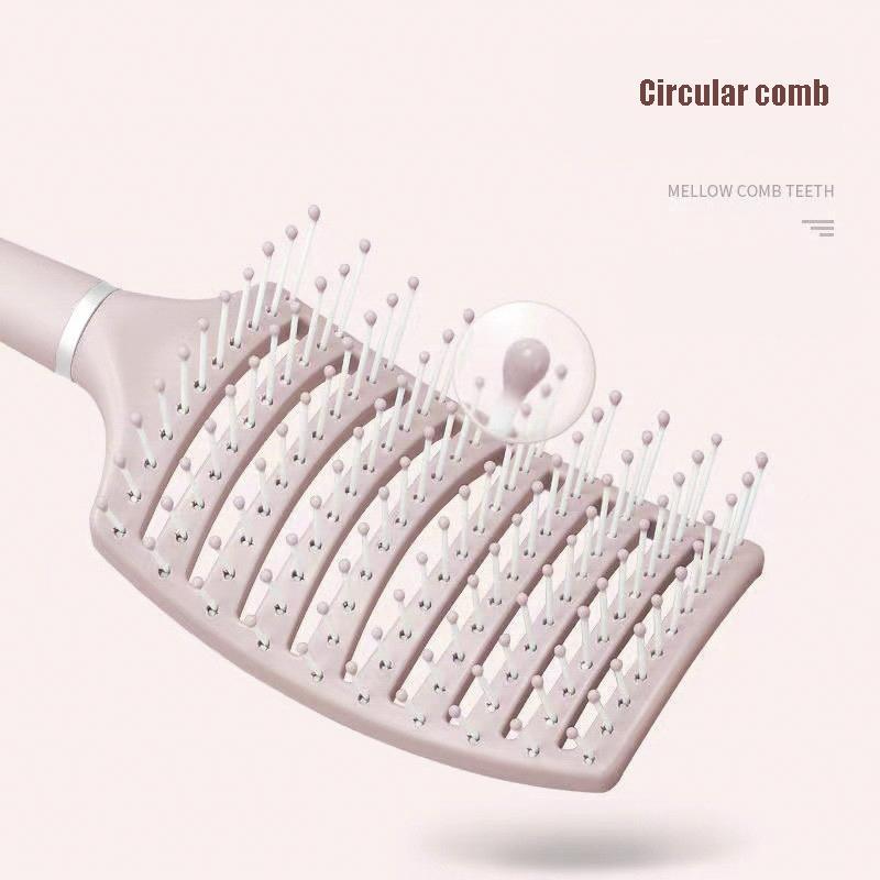 Hair Brush, 1 Count Wavy Curved Comb for Men and Women, Macaron Curved Hair Brush Comb, Christmas Gift