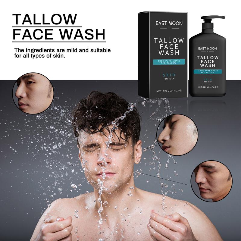 East Moon Men's Daily Facial Cleanser Deeply Cleans, Tightens Skin Pores, Moisturizes And Brightens