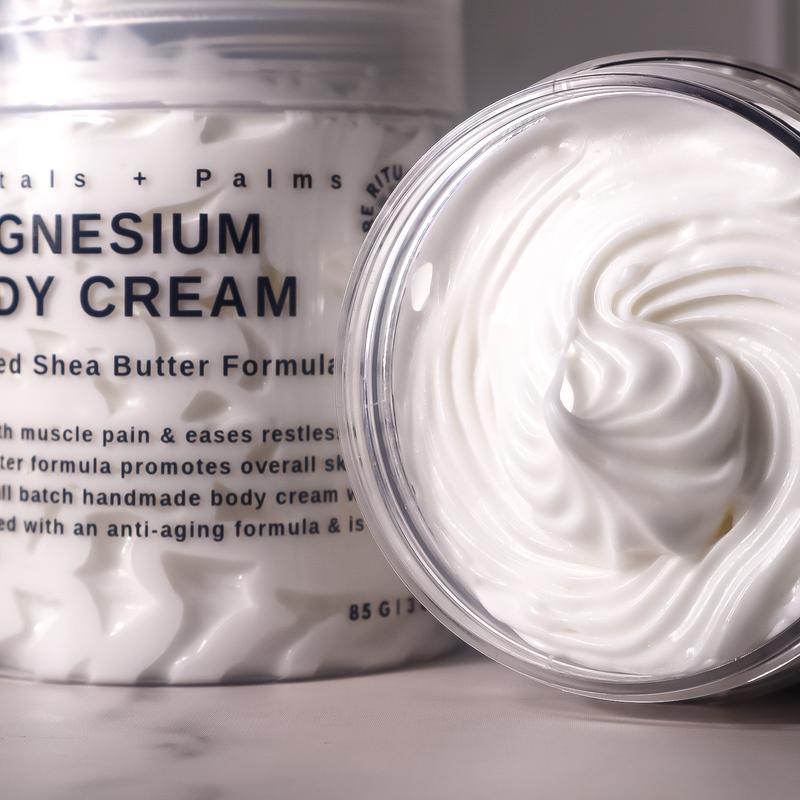 Magnesium Shea Butter Hydrating Body Cream Body Care Coconut Scent Blend Moisturize Muscle Relaxation Nourishing Lotion Body Comfort Daily Fragrance